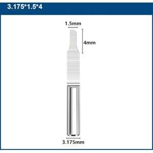 GreenZech (1.5mm) 10Pcs 3.175mm Shank V-shape PCB Engraving Drill Bit Single Grooving Flat GreenZech (1.5mm) 10Pcs 3.175mm Shank V-shape PCB Engraving Drill Bit Single Grooving Flat