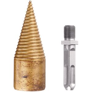 GreenZech (32mm Square Shank) 32/42mm Titanium Coated HSS Firewood Splitter Drill Bit Wood GreenZech (32mm Square Shank) 32/42mm Titanium Coated HSS Firewood Splitter Drill Bit Wood