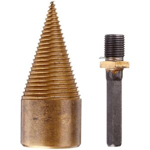 GreenZech (42mm Hexagon Shank) 32/42mm Titanium Coated HSS Firewood Splitter Drill Bit Woo GreenZech (42mm Hexagon Shank) 32/42mm Titanium Coated HSS Firewood Splitter Drill Bit Woo