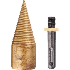 GreenZech (32mm Round Shank) 32/42mm Titanium Coated HSS Firewood Splitter Drill Bit Wood GreenZech (32mm Round Shank) 32/42mm Titanium Coated HSS Firewood Splitter Drill Bit Wood