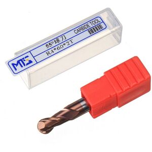 GreenZech (R4*60*2T) 0.5-4mm Carbide AlTiN HRC55 Ball Nose Milling Cutter Tungsten Steel E GreenZech (R4*60*2T) 0.5-4mm Carbide AlTiN HRC55 Ball Nose Milling Cutter Tungsten Steel E