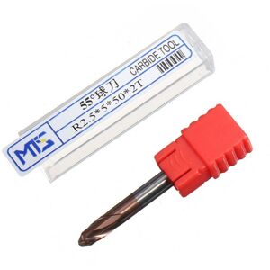 GreenZech (R2.5*5*50*2T) 0.5-4mm Carbide AlTiN HRC55 Ball Nose Milling Cutter Tungsten Ste GreenZech (R2.5*5*50*2T) 0.5-4mm Carbide AlTiN HRC55 Ball Nose Milling Cutter Tungsten Ste