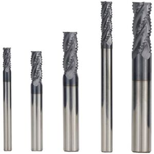 GreenZech (6x20x75mm) 4/6/8/10/12mm Tungsten Carbide HRC55 Roughing End Mill 4 Flute Spira GreenZech (6x20x75mm) 4/6/8/10/12mm Tungsten Carbide HRC55 Roughing End Mill 4 Flute Spira