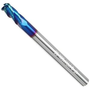 GreenZech (4*R0.5*4D*50L) 1/2/3/4mm Ball Nose 4 Flutes Milling Cutter R0.2-R1.0 Nano Blue GreenZech (4*R0.5*4D*50L) 1/2/3/4mm Ball Nose 4 Flutes Milling Cutter R0.2-R1.0 Nano Blue