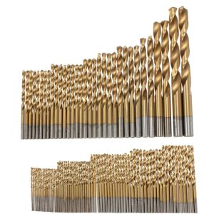 GreenZech 100pcs 1.5mm - 10mm Titanium Coated Drill Bit Set High Speed Steel Manual Twist GreenZech 100pcs 1.5mm - 10mm Titanium Coated Drill Bit Set High Speed Steel Manual Twist