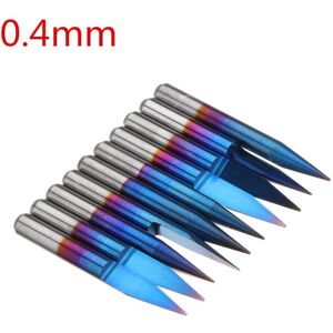 GreenZech (0.4mm) 10pcs 0.1-0.7mm 20 Degree Engraving Bit Blue Nano Coated Carbide Flat Bo GreenZech (0.4mm) 10pcs 0.1-0.7mm 20 Degree Engraving Bit Blue Nano Coated Carbide Flat Bo