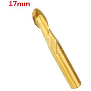 GreenZech (17mm) 6mm Shank 2 Flutes Ball Nose End Mill Cutter 15/17/22mm Titanium Coated C GreenZech (17mm) 6mm Shank 2 Flutes Ball Nose End Mill Cutter 15/17/22mm Titanium Coated C