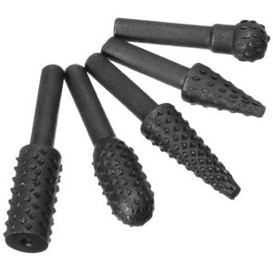 GreenZech 5Pcs 6mm Round Shank Rotary Rasp Set Wood Working Grinding Drill Bits File Cutte GreenZech 5Pcs 6mm Round Shank Rotary Rasp Set Wood Working Grinding Drill Bits File Cutte