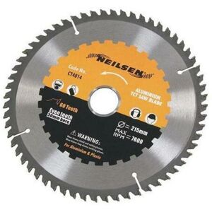 215mm 60 tooth TCT Saw Blade. Cuts Aluminium & More (Genuine Neilsen CT4814) 215mm 60 tooth TCT Saw Blade. Cuts Aluminium & More (Genuine Neilsen CT4814)