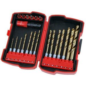 21pc Titanium Twist 1/4" Hex Shank Boxed Drill/ Bit Set (Genuine Neilsen CT4219) 21pc Titanium Twist 1/4" Hex Shank Boxed Drill/ Bit Set (Genuine Neilsen CT4219)