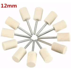 GreenZech (12mm) 12pcs 3mm Shank Wool Polishing Head Buffing Wheel 3mm/6mm/8mm/12mm For Dr GreenZech (12mm) 12pcs 3mm Shank Wool Polishing Head Buffing Wheel 3mm/6mm/8mm/12mm For Dr