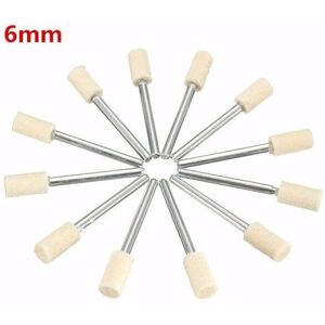 GreenZech (6mm) 12pcs 3mm Shank Wool Polishing Head Buffing Wheel 3mm/6mm/8mm/12mm For Dre GreenZech (6mm) 12pcs 3mm Shank Wool Polishing Head Buffing Wheel 3mm/6mm/8mm/12mm For Dre
