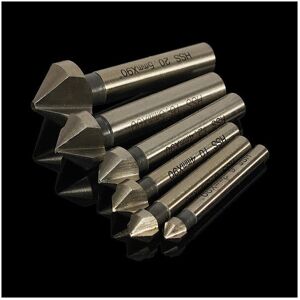 GreenZech 6pcs 6.3mm -20.5mm 90 Degrees HSS Countersink Drill Bits Chamfer Drills Woodwork GreenZech 6pcs 6.3mm -20.5mm 90 Degrees HSS Countersink Drill Bits Chamfer Drills Woodwork
