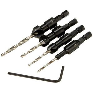 GreenZech 4pcs Carpentry Countersink Drill Bit Set Wood Working Tools GreenZech 4pcs Carpentry Countersink Drill Bit Set Wood Working Tools