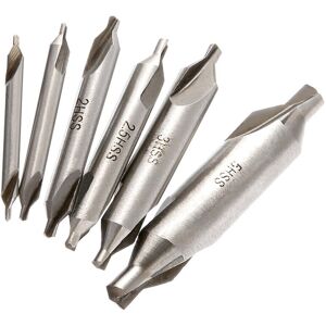 GreenZech 6pcs 1/1.5/2/2.5/3/5mm 60 Degree HSS Center Drill Bits Countersink Drill Bit GreenZech 6pcs 1/1.5/2/2.5/3/5mm 60 Degree HSS Center Drill Bits Countersink Drill Bit