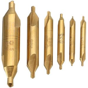 GreenZech 6pcs 1/1.5/2/2.5/3/5mm Center Drills 60 Degree HSS Titanium Coated Countersink D GreenZech 6pcs 1/1.5/2/2.5/3/5mm Center Drills 60 Degree HSS Titanium Coated Countersink D