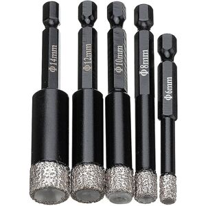 GreenZech (6.0mm) 6-14mm Vaccum Brazed Diamond Dry Drill Bits Hole Saw Cutter for Granite GreenZech (6.0mm) 6-14mm Vaccum Brazed Diamond Dry Drill Bits Hole Saw Cutter for Granite