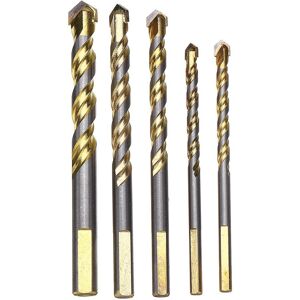 GreenZech 5pcs 6/6/8/10/12mm Multi Purpose Carbide Tipped Drill Bit Set for Masonry Cerami GreenZech 5pcs 6/6/8/10/12mm Multi Purpose Carbide Tipped Drill Bit Set for Masonry Cerami
