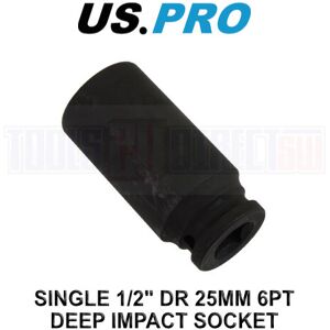 US PRO Tools 25mm Deep 1/2" Dr Impact Socket 6PT 3787 US PRO Tools 25mm Deep 1/2" Dr Impact Socket 6PT 3787