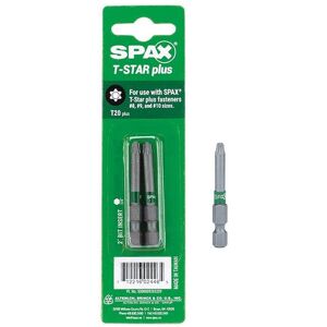 Spax T20 x 2 in. T-Star Plus Driver Bit Steel, 2 per Pack - Pack of 10 Spax T20 x 2 in. T-Star Plus Driver Bit Steel, 2 per Pack - Pack of 10