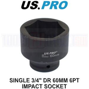 US PRO Tools Single 3/4" DR 60MM 6PT Impact Socket 3713 US PRO Tools Single 3/4" DR 60MM 6PT Impact Socket 3713