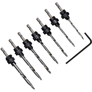 Rolson 7pc Hex Shank Countersink Drill Bit Set 48560 Rolson 7pc Hex Shank Countersink Drill Bit Set 48560