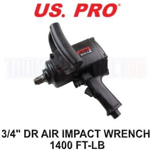 US PRO Tools 3/4" DR Air Impact Wrench Gun, 1327Ft-lb 1800nm For Sockets 8524 US PRO Tools 3/4" DR Air Impact Wrench Gun, 1327Ft-lb 1800nm For Sockets 8524