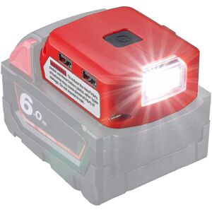 Unbranded REFURBISHED Battery Adapter For Milwaukee 18v Battery, Dc Port And Led Work Light And Dual U Unbranded REFURBISHED Battery Adapter For Milwaukee 18v Battery, Dc Port And Led Work Light And Dual U