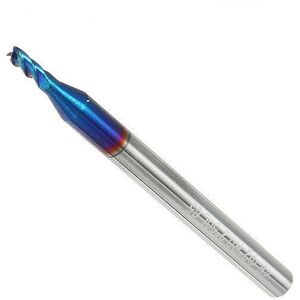 GreenZech (2mm) 4 Flutes Ball Nose Milling Cutter Tungsten Carbide NACO Coated 2R0.2-8R2.0 GreenZech (2mm) 4 Flutes Ball Nose Milling Cutter Tungsten Carbide NACO Coated 2R0.2-8R2.0