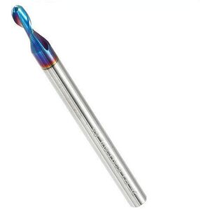 GreenZech (1.5) R0.5-R3 2 Flutes Tungsten Carbide End Mill HRC65 NACO Coated Ball Nose Mil GreenZech (1.5) R0.5-R3 2 Flutes Tungsten Carbide End Mill HRC65 NACO Coated Ball Nose Mil