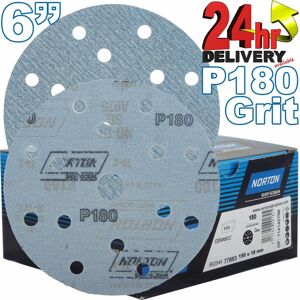 Symantec Norton Pro Plus P180 Grit 15 Hole Discs - Abrasive Discs Symantec Norton Pro Plus P180 Grit 15 Hole Discs - Abrasive Discs