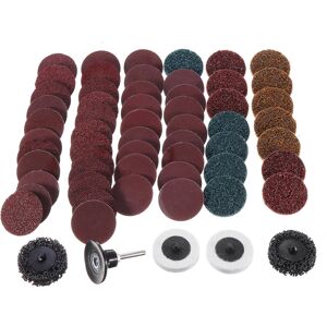 Unbranded 60pcs 50mm Mix Sanding Disc Set 2 Inch Roll Lock Surface Coarse Sandpaper Pad wi Unbranded 60pcs 50mm Mix Sanding Disc Set 2 Inch Roll Lock Surface Coarse Sandpaper Pad wi