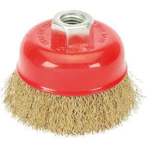 Draper Brassed Steel Crimped Wire Cup Brush, 75mm, M14 Draper Brassed Steel Crimped Wire Cup Brush, 75mm, M14