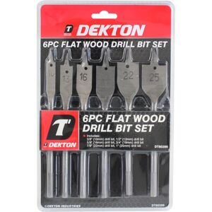 Dekton 6PC FLAT WOOD DRILL SET, DT80289 Dekton 6PC FLAT WOOD DRILL SET, DT80289