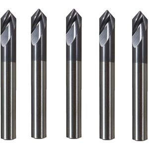 GreenZech 5pcs 6mm 90 Degree Chamfer Mill 2 Flutes HRC45 Carbide End Milling Cutter GreenZech 5pcs 6mm 90 Degree Chamfer Mill 2 Flutes HRC45 Carbide End Milling Cutter