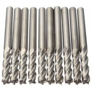 GreenZech 10pcs 3.175mm Shank Carbide Milling Cutter CNC 4 Flute Spiral Bit End Mill CEL 1 GreenZech 10pcs 3.175mm Shank Carbide Milling Cutter CNC 4 Flute Spiral Bit End Mill CEL 1