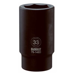DeWalt Metric Deep Impact Socket, 6-Point, 3/4 In. Drive, 33mm - DWMT75148OSP DeWalt Metric Deep Impact Socket, 6-Point, 3/4 In. Drive, 33mm - DWMT75148OSP