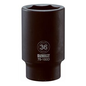 DeWalt Metric Deep Impact Socket, 6-Point, 3/4 In. Drive, 36mm - DWMT75150OSP DeWalt Metric Deep Impact Socket, 6-Point, 3/4 In. Drive, 36mm - DWMT75150OSP