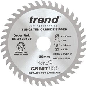 Trend TCT Cordless Sawblade - 120mm, 40 Teeth - Wood Cutting Trend TCT Cordless Sawblade - 120mm, 40 Teeth - Wood Cutting