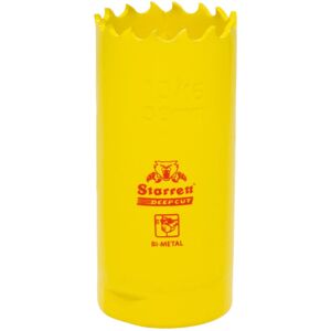 Starrett Deep Cut Hole Saw - DCH0136 Heavy Duty Bi-Metal with Extra Cobalt HSS Teeth - Fo Starrett Deep Cut Hole Saw - DCH0136 Heavy Duty Bi-Metal with Extra Cobalt HSS Teeth - Fo