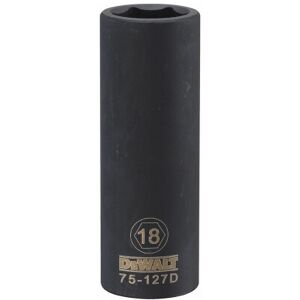 DeWalt Metric Deep Impact Socket, 6-Point, Black Oxide, 1/2 In. Drive, 18mm - DWMT75127 DeWalt Metric Deep Impact Socket, 6-Point, Black Oxide, 1/2 In. Drive, 18mm - DWMT75127