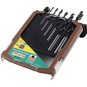 wolfcraft CV Wood Twist Drill Bit Set 7 Pcs. I 7107000 I 6 wood twist drill bits, includin wolfcraft CV Wood Twist Drill Bit Set 7 Pcs. I 7107000 I 6 wood twist drill bits, includin