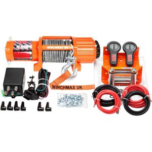 WINCHMAX 5,000lb 12V Winch. 15.2m x 6.3mm Steel Rope. WINCHMAX 5,000lb 12V Winch. 15.2m x 6.3mm Steel Rope.