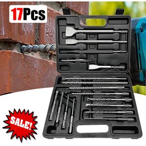 Unbranded 17pc Chisel Metric Bit Set &SDS-Plus Tungsten Carbide Rotary Hammer Drill Unbranded 17pc Chisel Metric Bit Set &SDS-Plus Tungsten Carbide Rotary Hammer Drill