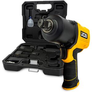 JCB ½â Square Drive Air Impact Wrench with Socket Set, 1450Nm Max Working Torqu JCB ½â Square Drive Air Impact Wrench with Socket Set, 1450Nm Max Working Torqu