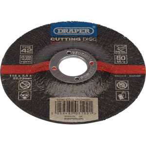 Draper CUT/DISC METAL - 115X2.5MM DPC 94784 DPC Metal Cutting Discs Draper CUT/DISC METAL - 115X2.5MM DPC 94784 DPC Metal Cutting Discs