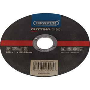 Draper CUT/DISC METAL - 125X1MM 94774 Metal Cutting Discs Draper CUT/DISC METAL - 125X1MM 94774 Metal Cutting Discs