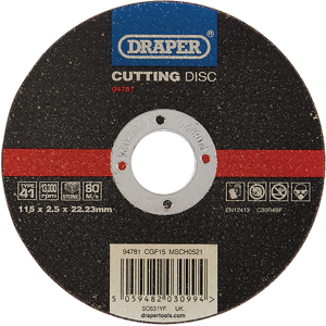 Draper CUT/DISC STONE - 115X2.5MM 94781 Flat Stone Cutting Discs Draper CUT/DISC STONE - 115X2.5MM 94781 Flat Stone Cutting Discs
