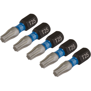 Draper T25X25MM IMPACT S/D BIT 5PK 05494 TX-STARÂ Impact Screwdriver Bits, 1/4" Draper T25X25MM IMPACT S/D BIT 5PK 05494 TX-STARÂ Impact Screwdriver Bits, 1/4"