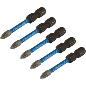 Draper PZ1X50MM IMPACT S/D BIT 5PK 05646 PZ-Type Impact Screwdriver Bits, 1/4" H Draper PZ1X50MM IMPACT S/D BIT 5PK 05646 PZ-Type Impact Screwdriver Bits, 1/4" H